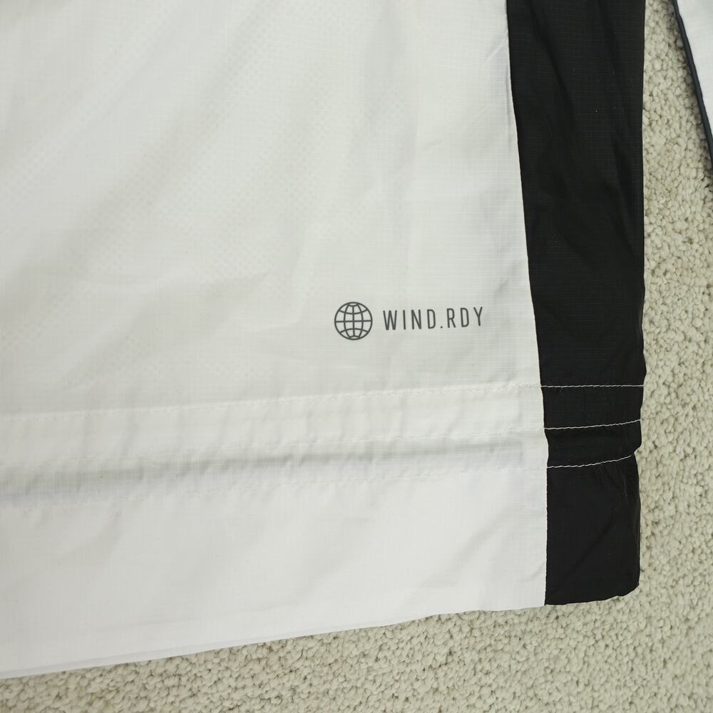 NWT adidas Womens Marathon Windbreaker Track Jacket Full Zip Hooded White XS - Picture 7 of 8
